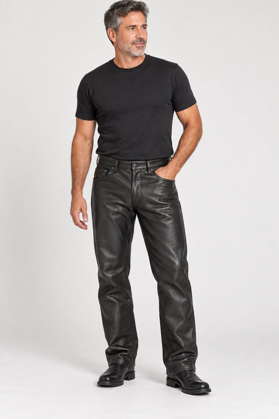 Milwaukee Leather Men’s Black Leather Pants Size 36 Motorcycle Biker NWT